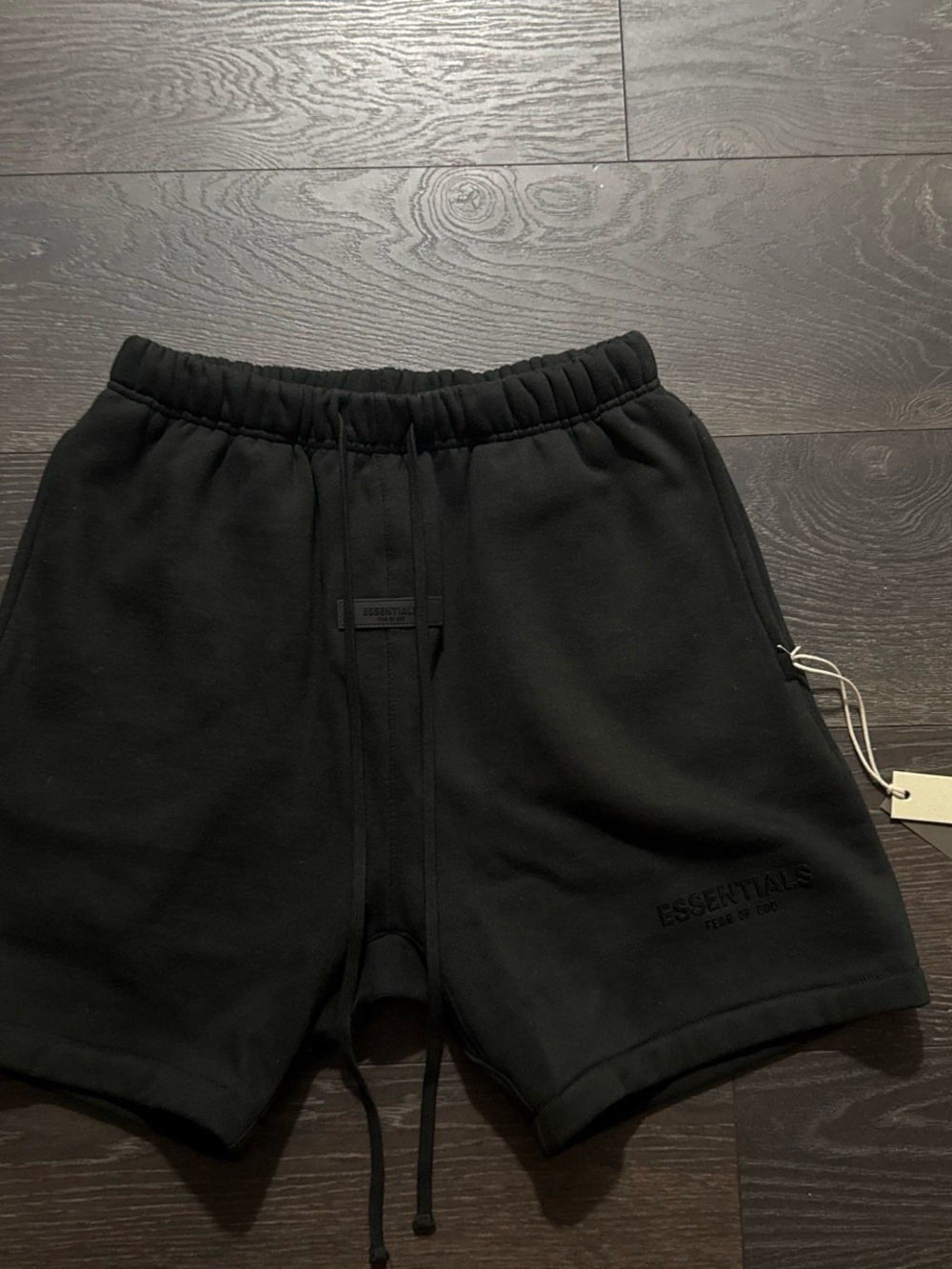 Essentials Men’s Black Athletic Fleece Shorts